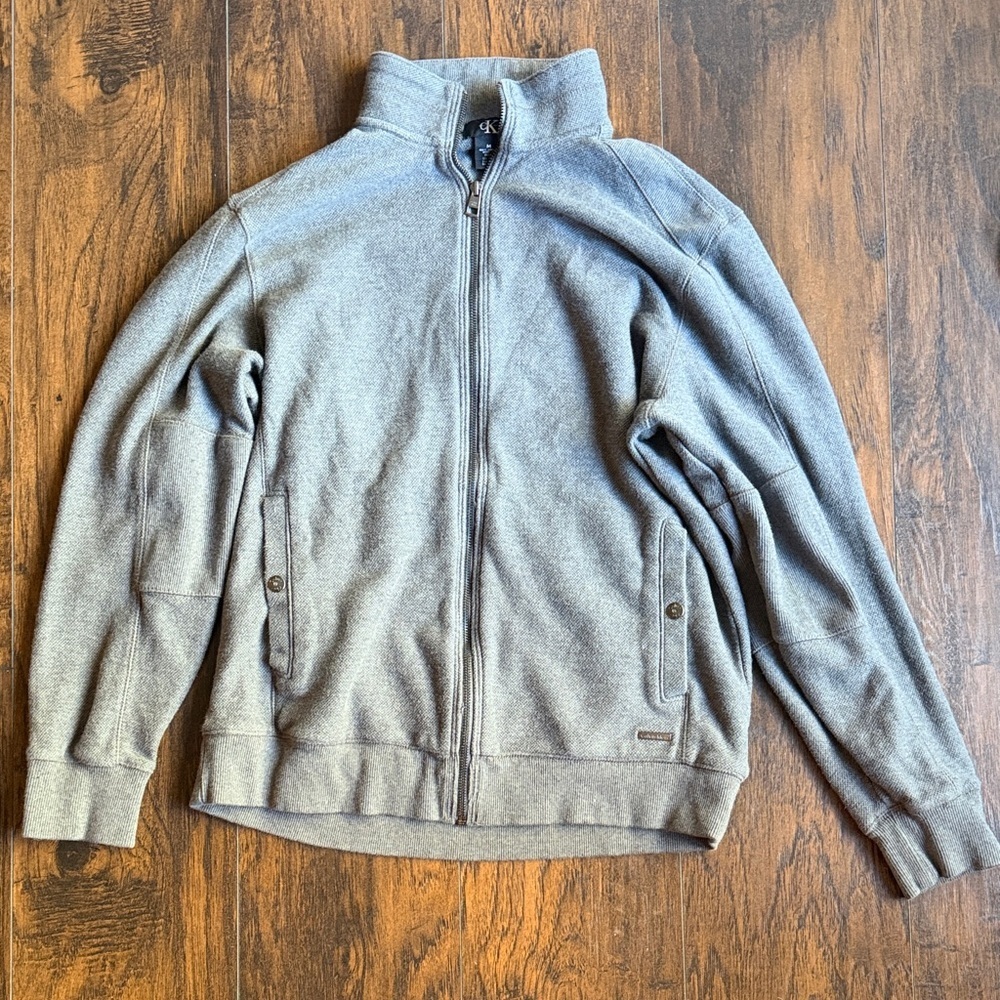 Gray Full-Zip Jacket Calvin Klein size M (Q5)